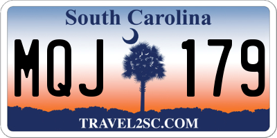 SC license plate MQJ179