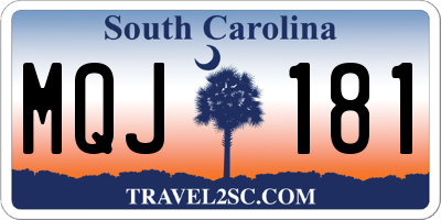 SC license plate MQJ181