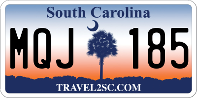 SC license plate MQJ185