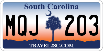 SC license plate MQJ203