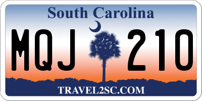 SC license plate MQJ210