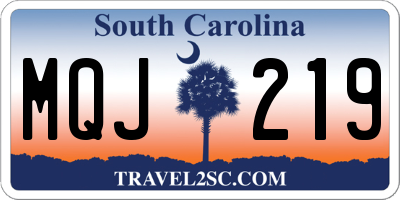 SC license plate MQJ219