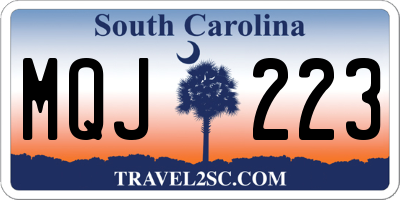 SC license plate MQJ223