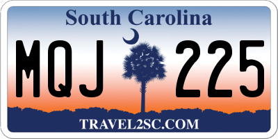 SC license plate MQJ225