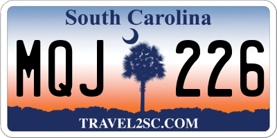 SC license plate MQJ226