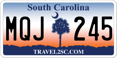 SC license plate MQJ245