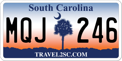 SC license plate MQJ246