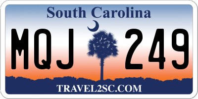 SC license plate MQJ249