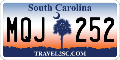 SC license plate MQJ252