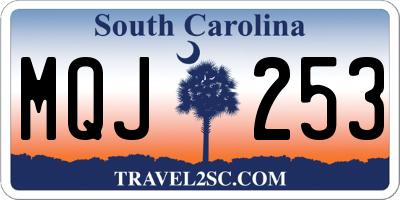 SC license plate MQJ253