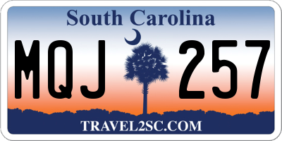 SC license plate MQJ257