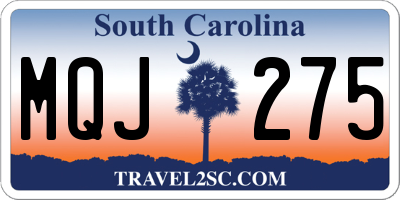 SC license plate MQJ275