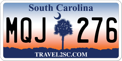 SC license plate MQJ276
