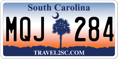 SC license plate MQJ284