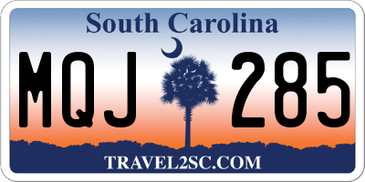 SC license plate MQJ285