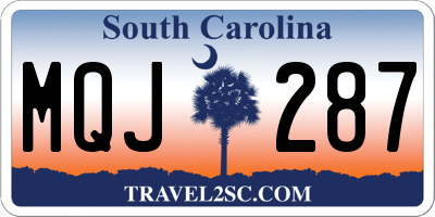 SC license plate MQJ287