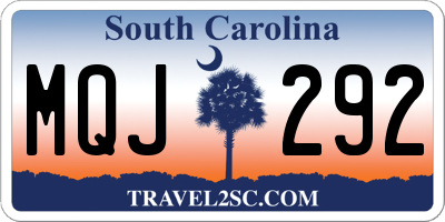 SC license plate MQJ292