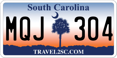 SC license plate MQJ304