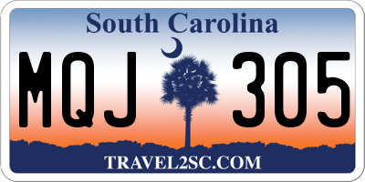 SC license plate MQJ305
