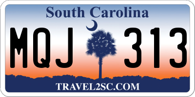 SC license plate MQJ313
