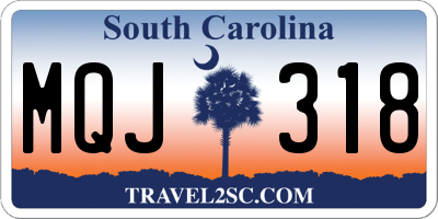 SC license plate MQJ318