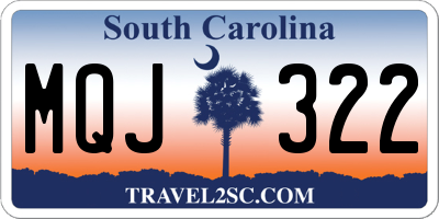 SC license plate MQJ322