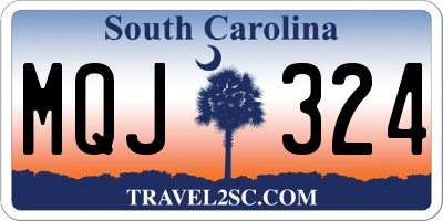 SC license plate MQJ324