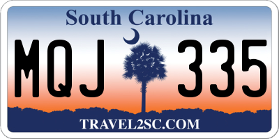 SC license plate MQJ335