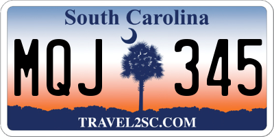 SC license plate MQJ345
