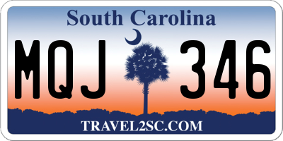 SC license plate MQJ346