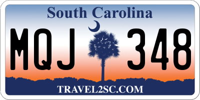 SC license plate MQJ348