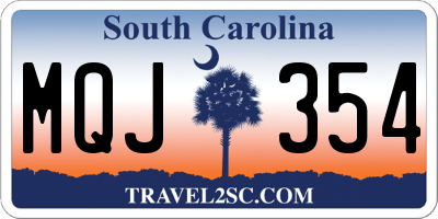 SC license plate MQJ354