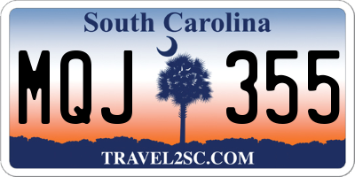 SC license plate MQJ355