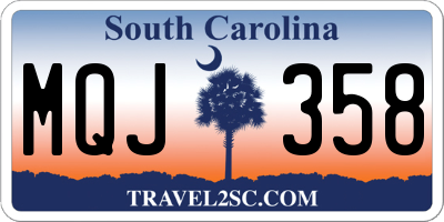 SC license plate MQJ358