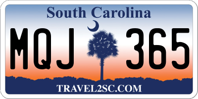 SC license plate MQJ365