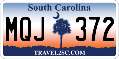 SC license plate MQJ372