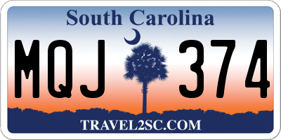SC license plate MQJ374