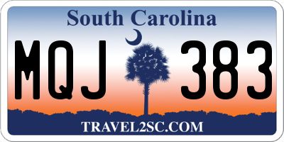 SC license plate MQJ383