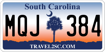 SC license plate MQJ384