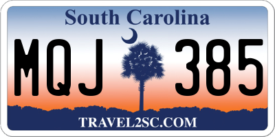 SC license plate MQJ385