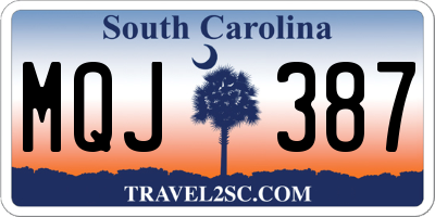 SC license plate MQJ387