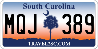 SC license plate MQJ389