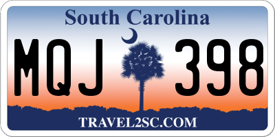 SC license plate MQJ398