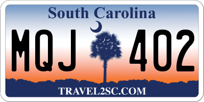 SC license plate MQJ402