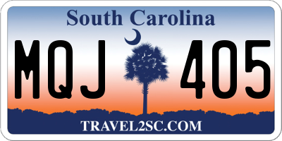SC license plate MQJ405