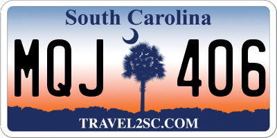 SC license plate MQJ406