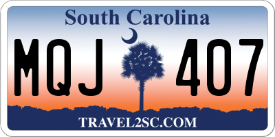 SC license plate MQJ407