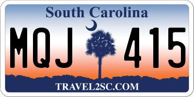 SC license plate MQJ415