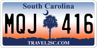 SC license plate MQJ416