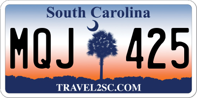 SC license plate MQJ425